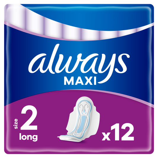 Always Maxi Pads Long with Wings 12 Pads