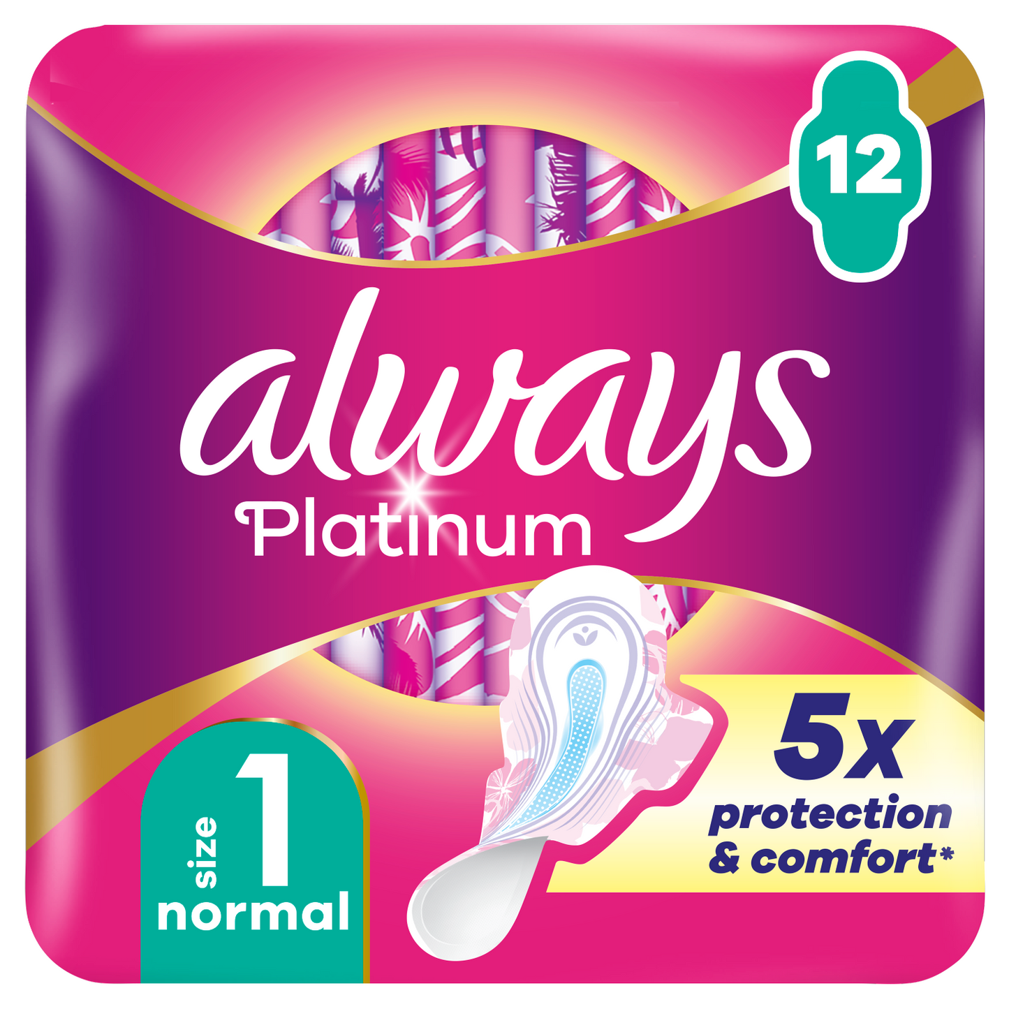 Always Platinum Normal Plus Pads with Wings 12 Pads