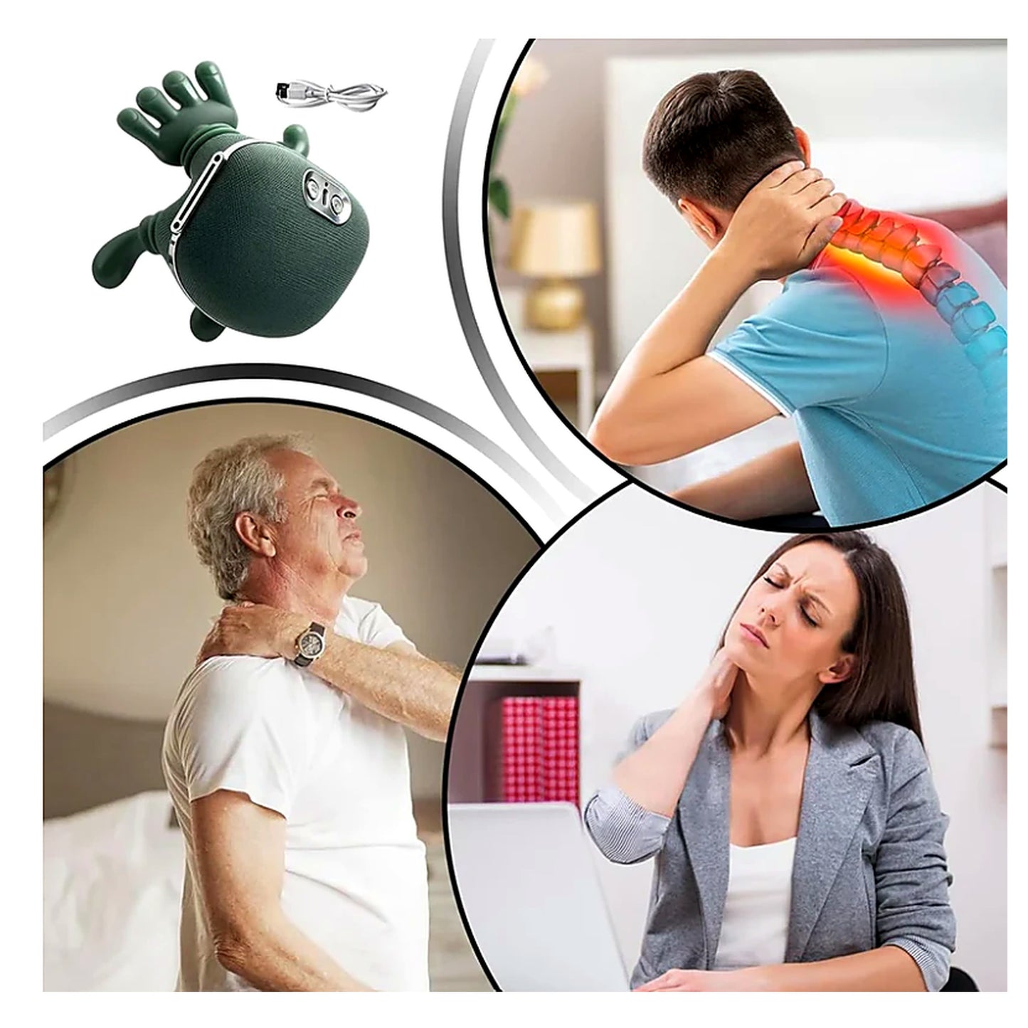 KineRelief Deep-Knead Shoulder & Neck Massager