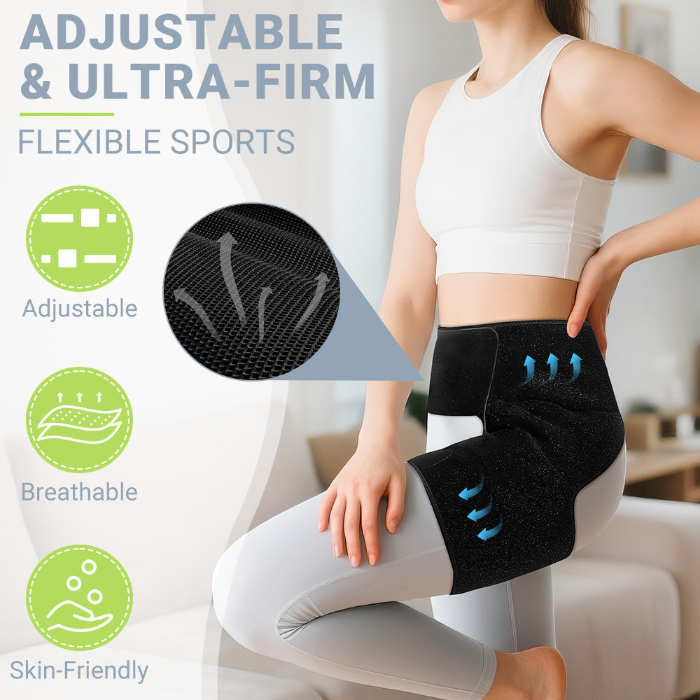 Unisex Sciatica Leg Wrap with Enhanced Joint Stability and Compression for Hips FHM01
