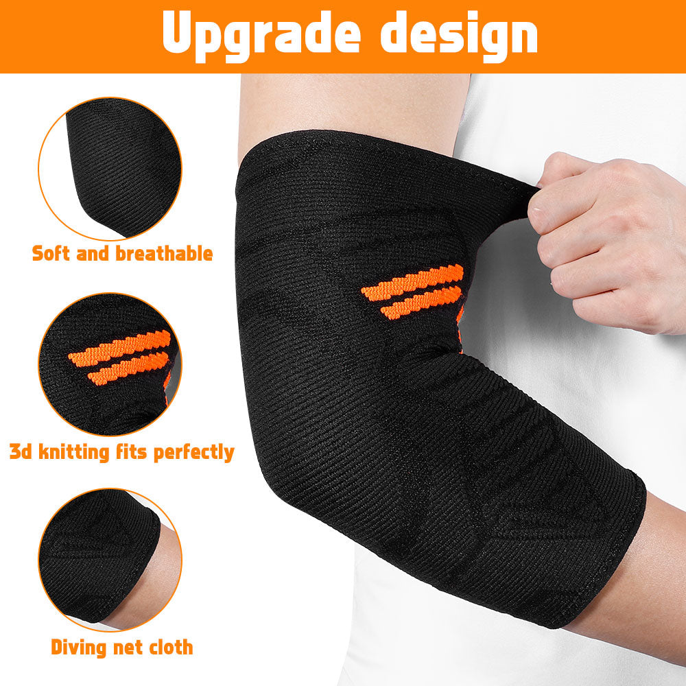 Elbow Brace Compression Sleeve for Men & Women 2 Pack FER04