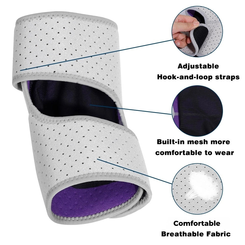 Adjustable Elbow Sleeve Brace for Men Women 2 Pack FER01