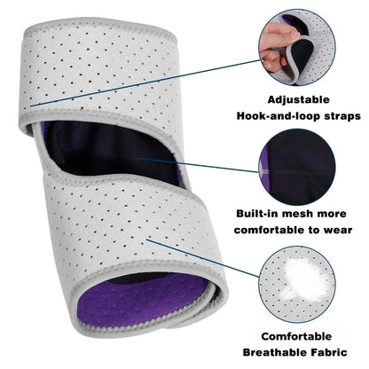 Adjustable Elbow Sleeve Brace for Men Women 2 Pack FER01