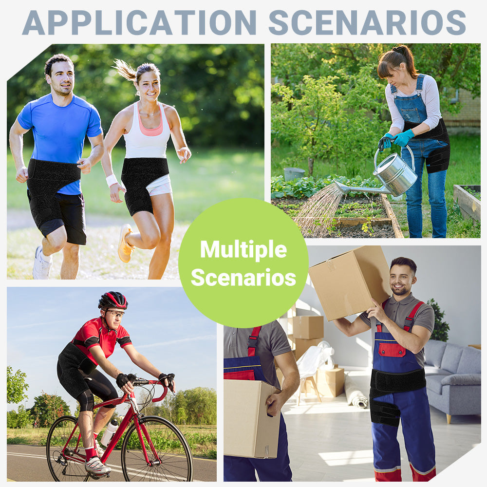 Unisex Sciatica Leg Wrap with Enhanced Joint Stability and Compression for Hips FHM01