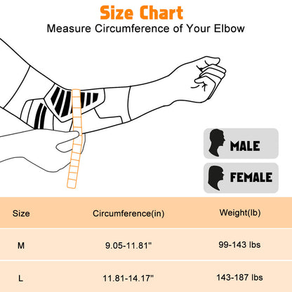 Elbow Brace Compression Sleeve for Men & Women 2 Pack FER04
