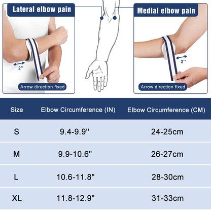 Adjustable Tennis Elbow Strap for Injury Prevention – 2 Pack