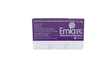 Emla Cream 5x5g Tubes with 12 Dressings 1 Pack