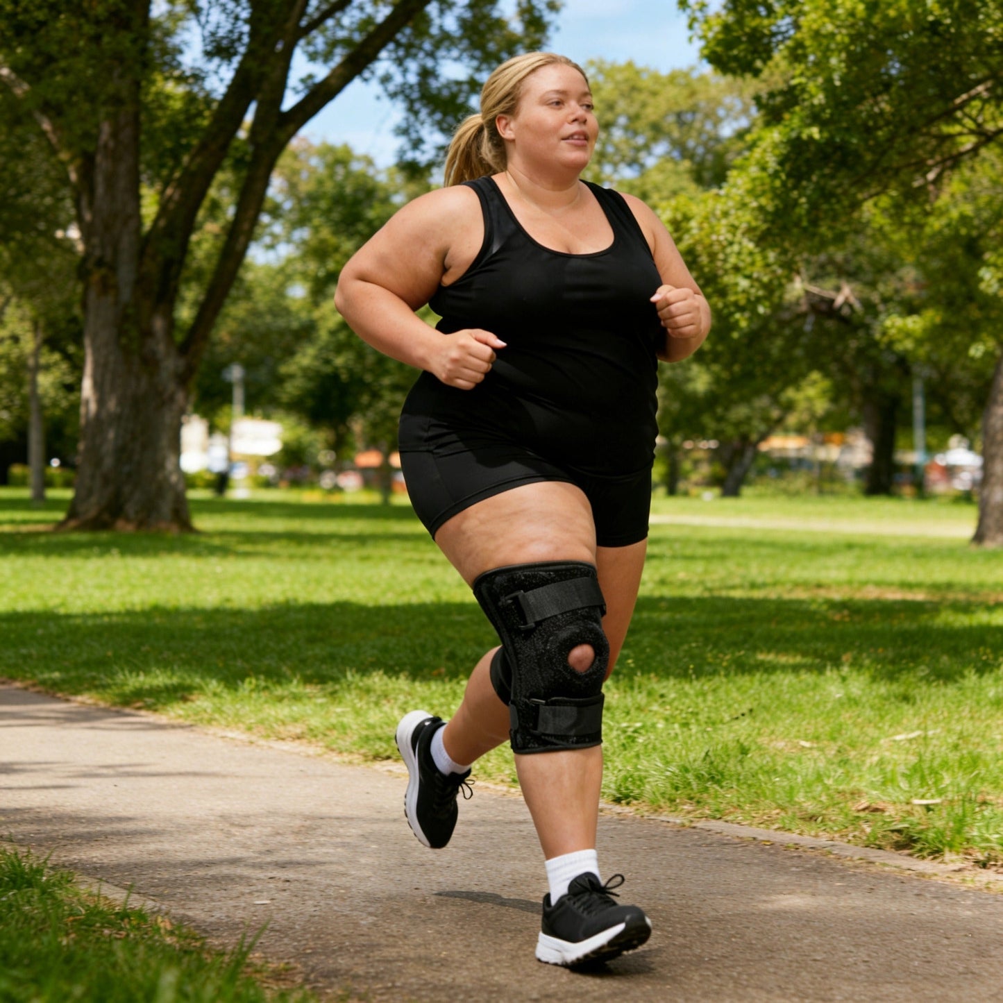 Plus Size Knee Brace for Sports with Rubber Pad FKH04 – 1 Pack