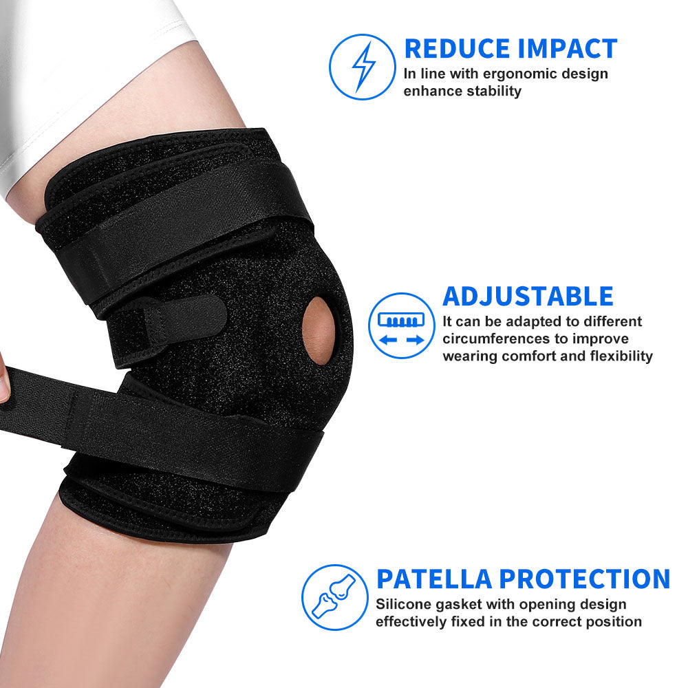 Plus Size Knee Brace for Sports with Rubber Pad FKH04 – 1 Pack