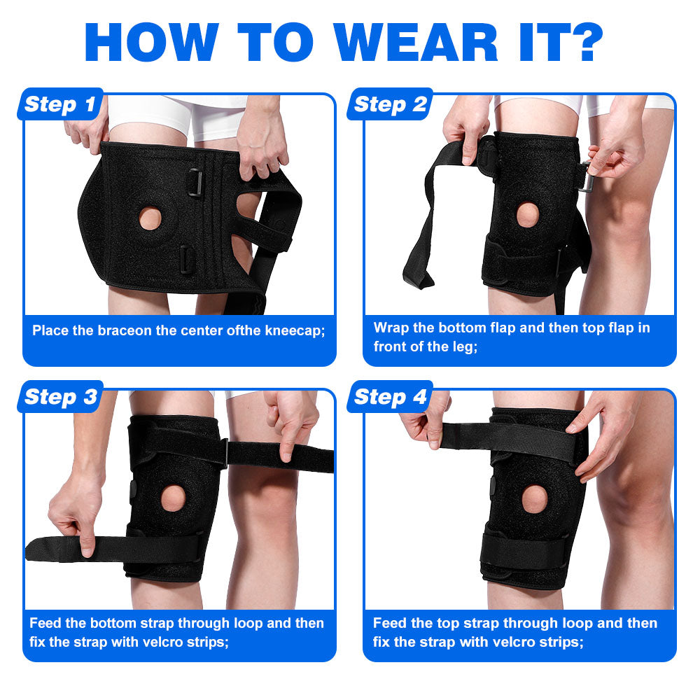 Plus Size Knee Brace for Sports with Rubber Pad FKH04 – 1 Pack