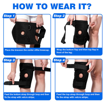 Plus Size Knee Brace for Sports with Rubber Pad FKH04 – 1 Pack
