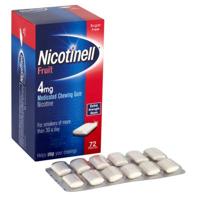 Nicotinell 4mg Extra Strength Gum Fruit 96 Pieces