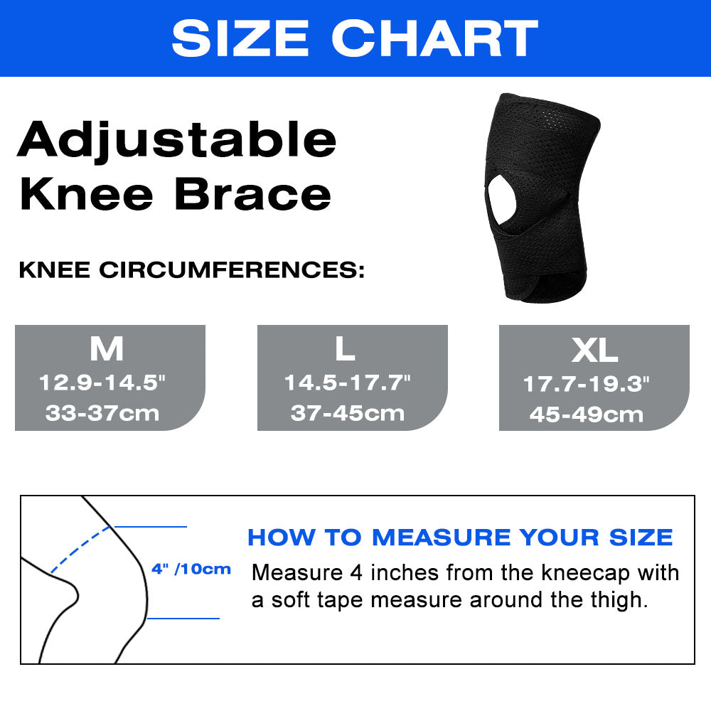 Adjustable Knee Wraps for Pain 2 Pack FKR03