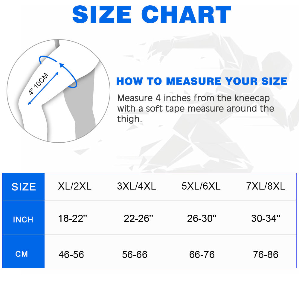 Plus Size Knee Brace for Sports with Rubber Pad FKH04 – 1 Pack
