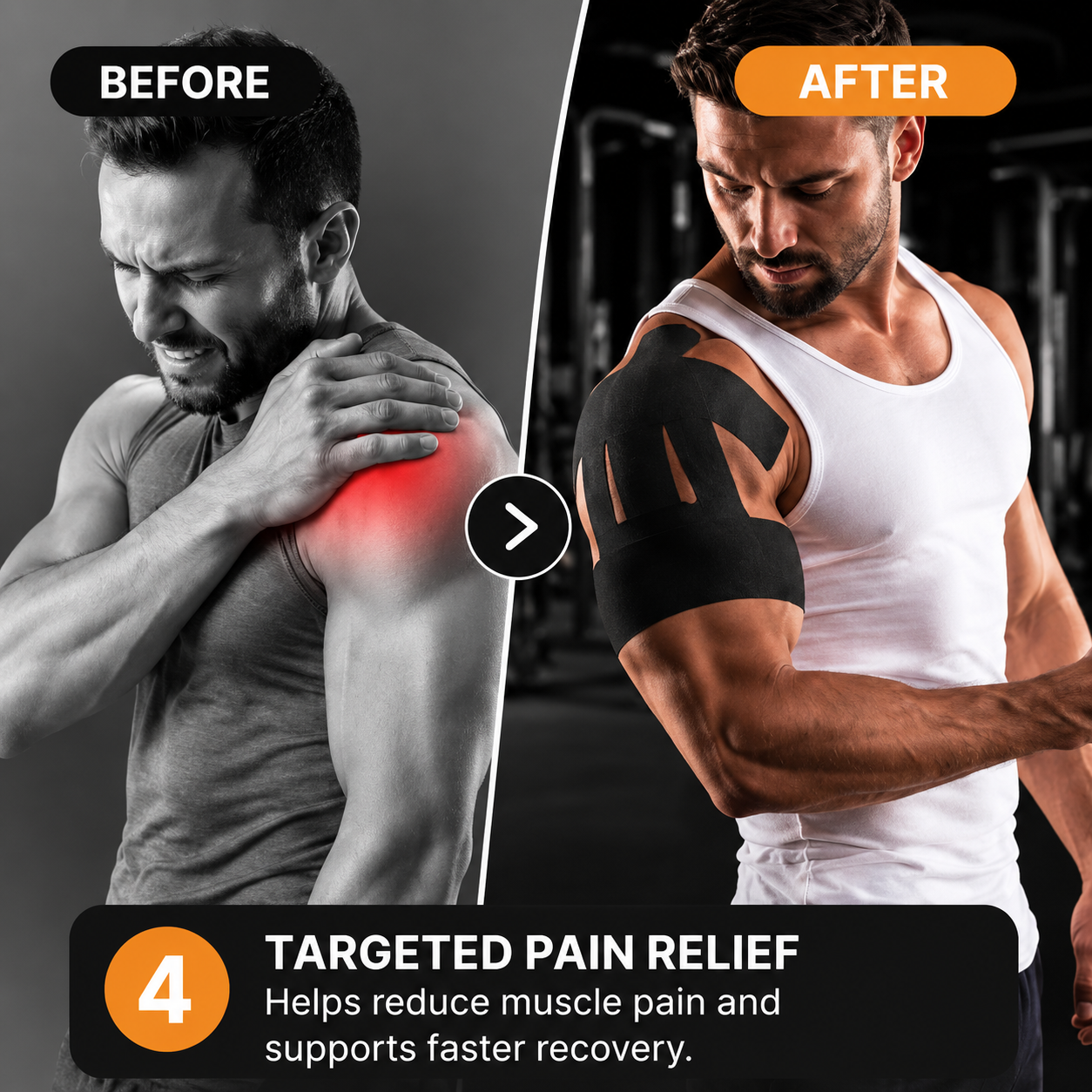 KineRelief™ PreCut Shoulder Kinesiology Tape